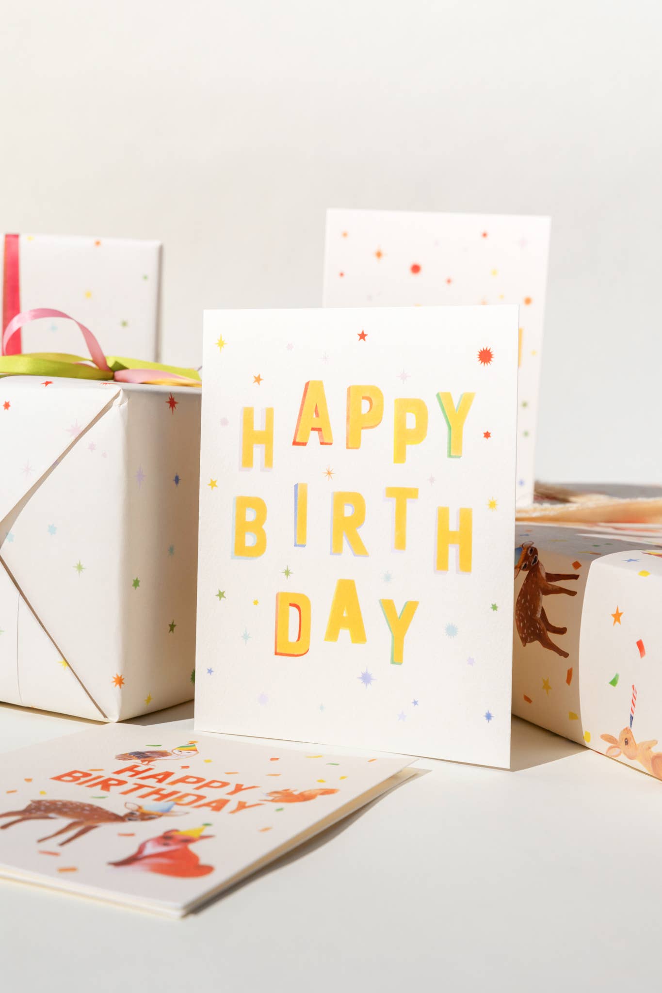 Rainbow Stars Birthday Card - Greeting Cards by Carlyle Avenue