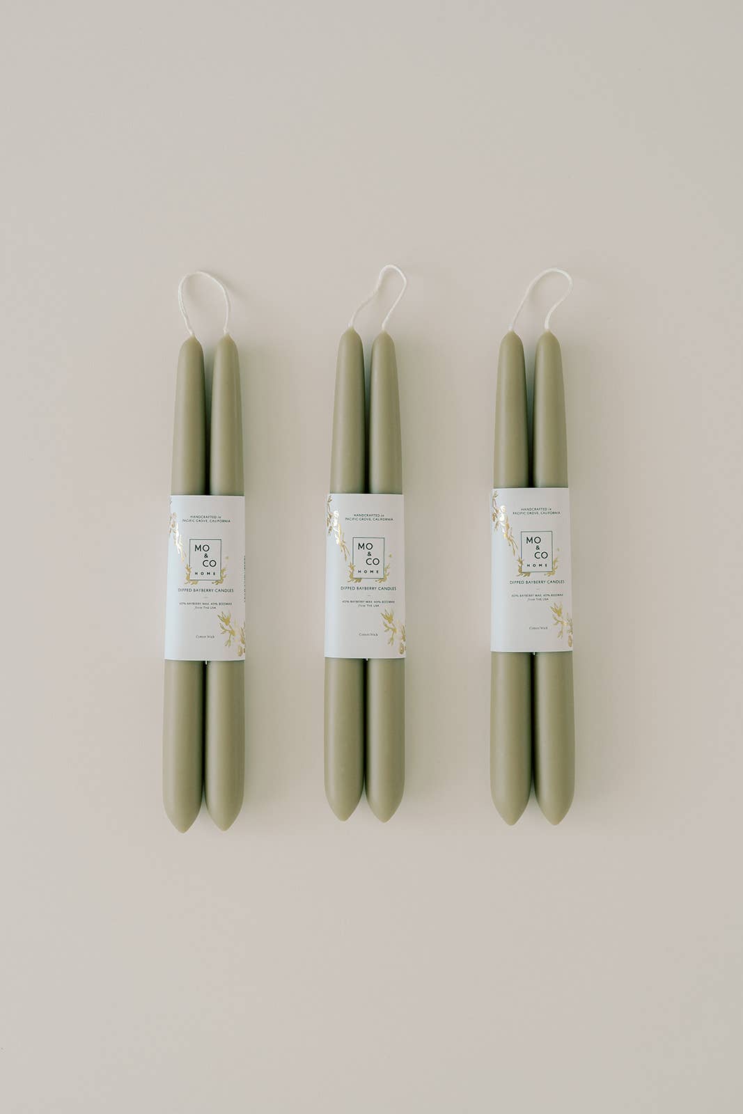 Limited Edition! Bayberry Dipped Taper Candles - by Carlyle Avenue