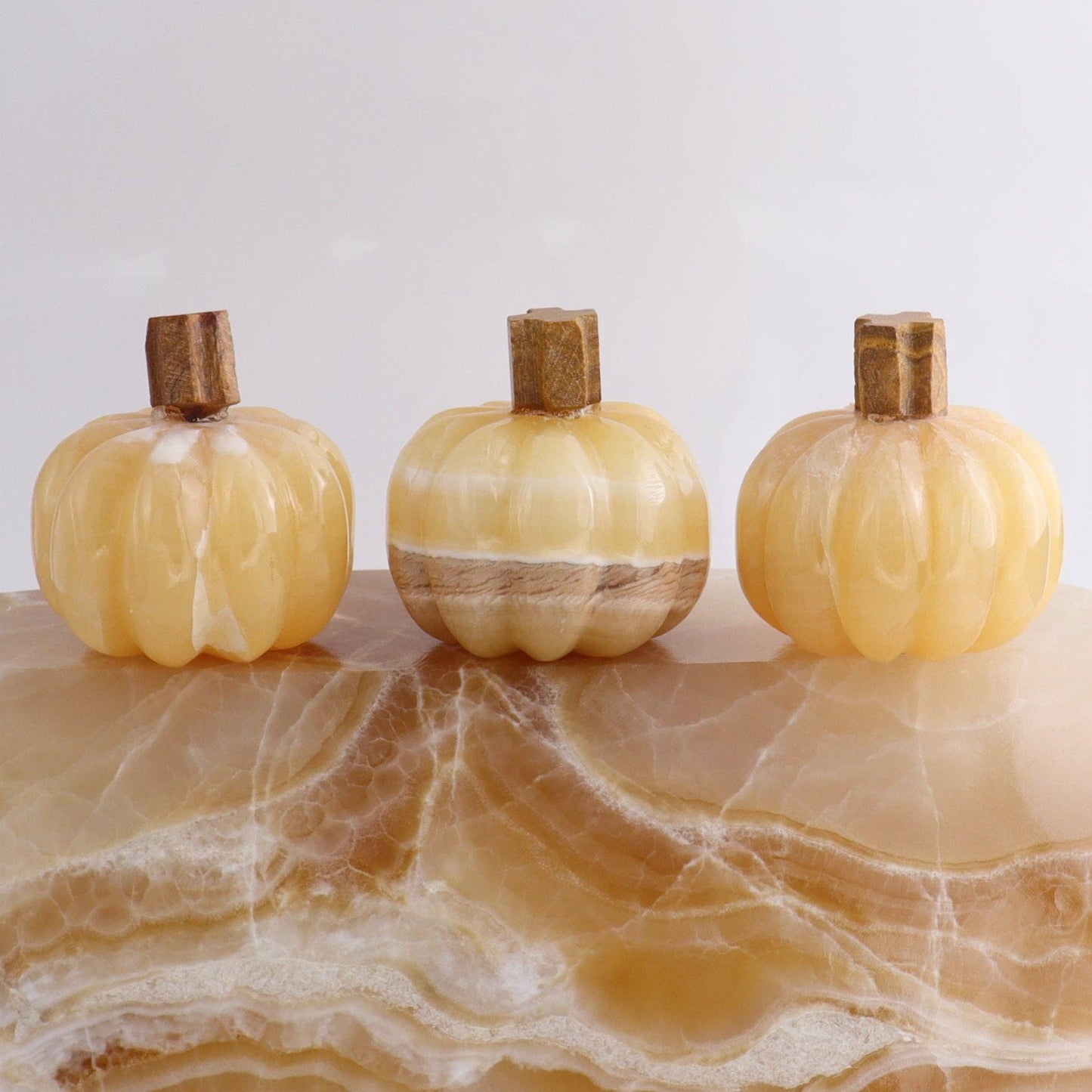 One Round Orange Onyx Pumpkin - by Carlyle Avenue