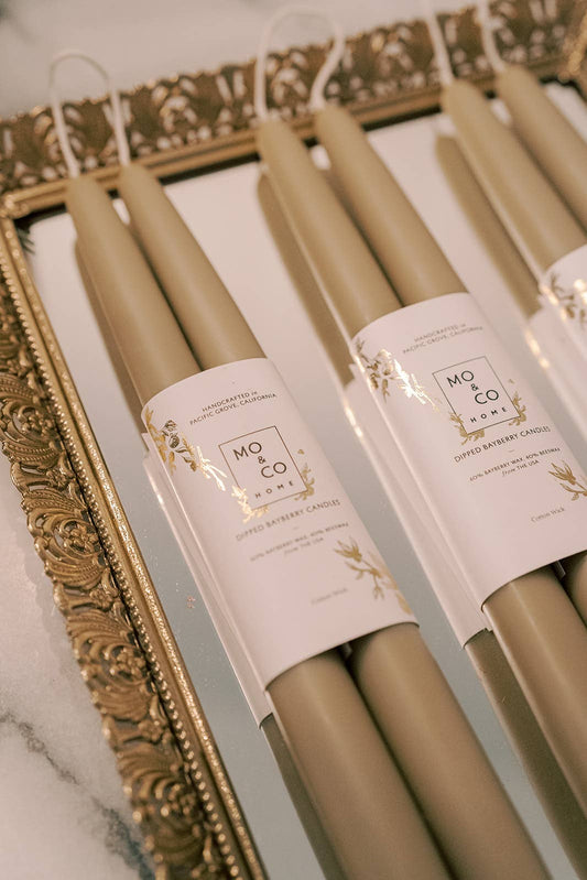 Limited Edition! Bayberry Dipped Taper Candles -  by Carlyle Avenue