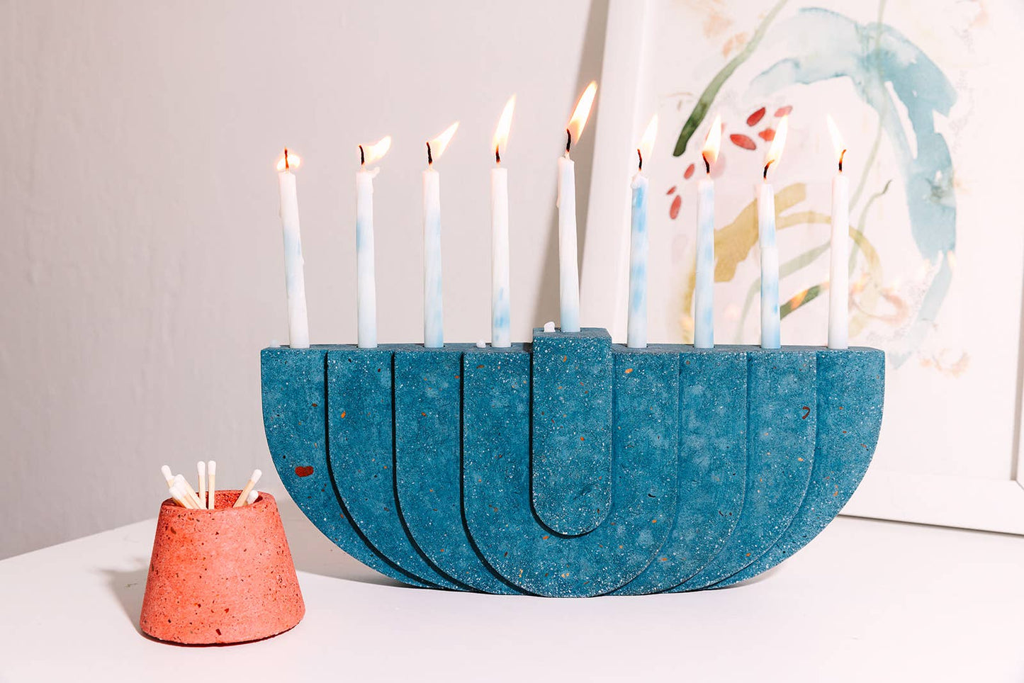 Menorahs: White Terrazzo - by Carlyle Avenue