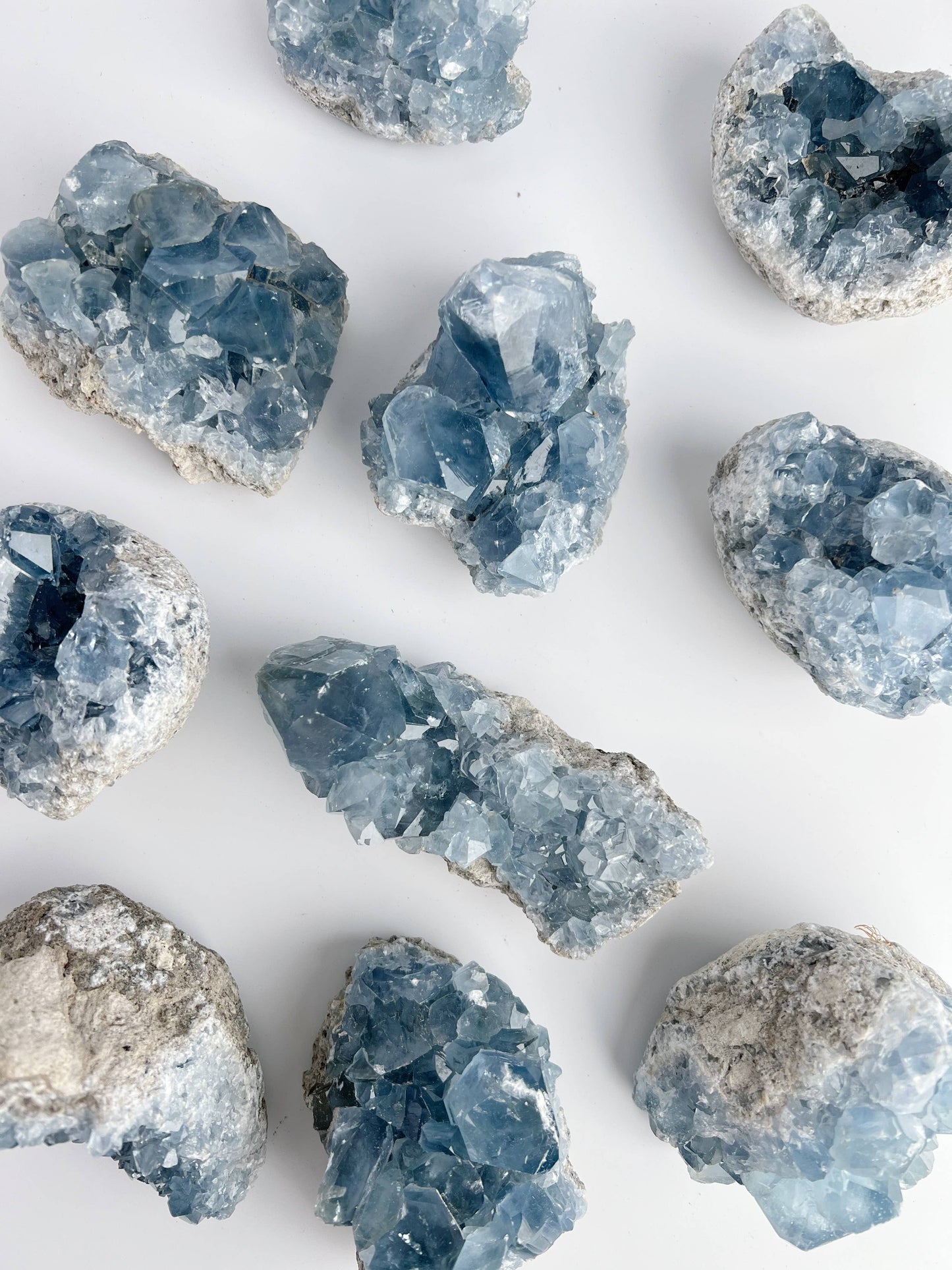 Blue Celestite Crystal Geodes - Small - by Carlyle Avenue
