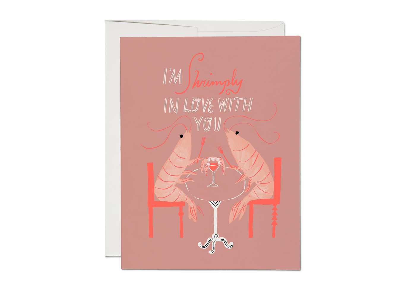 Shrimply love greeting card - by Carlyle Avenue
