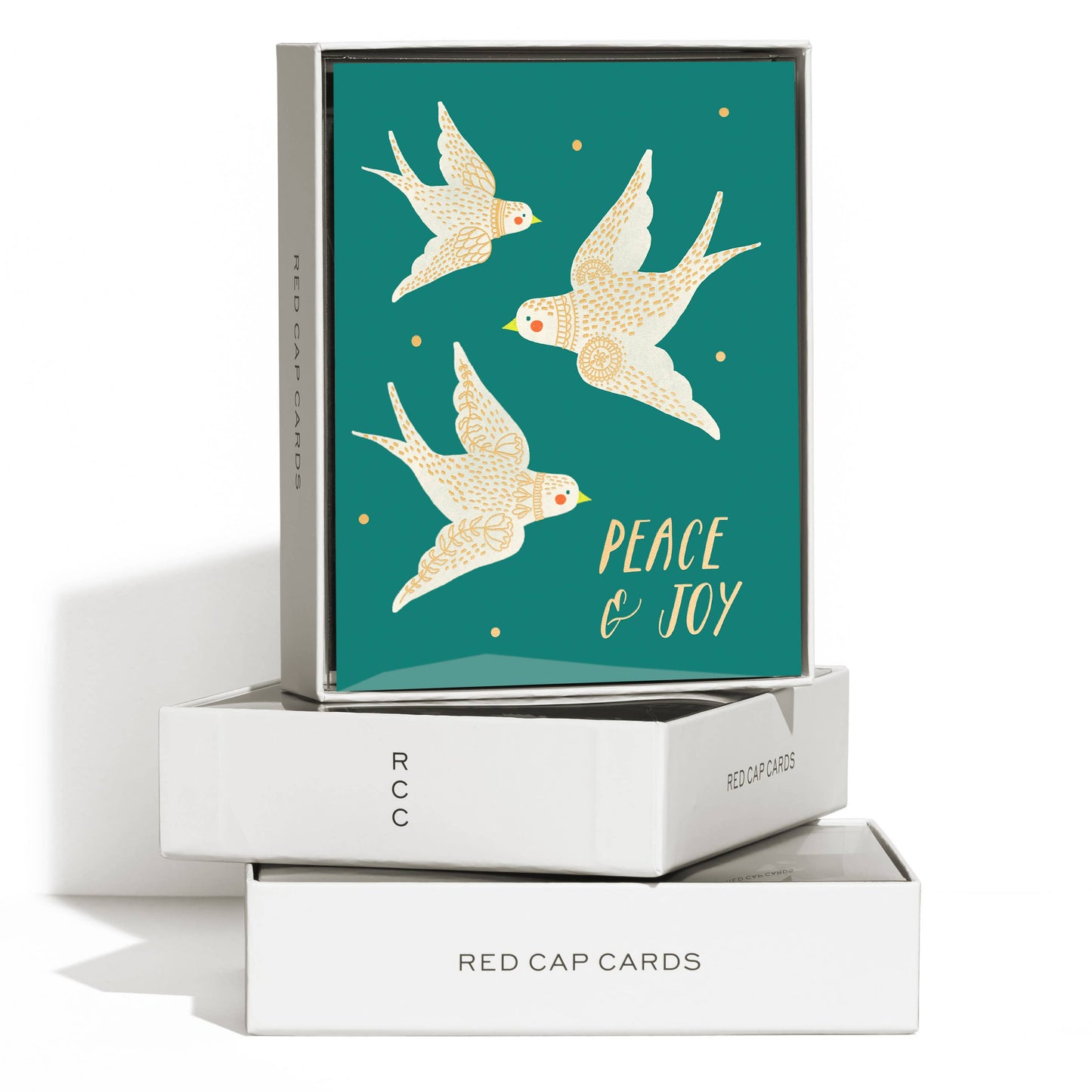 Embellished Doves holiday greeting card - by Carlyle Avenue