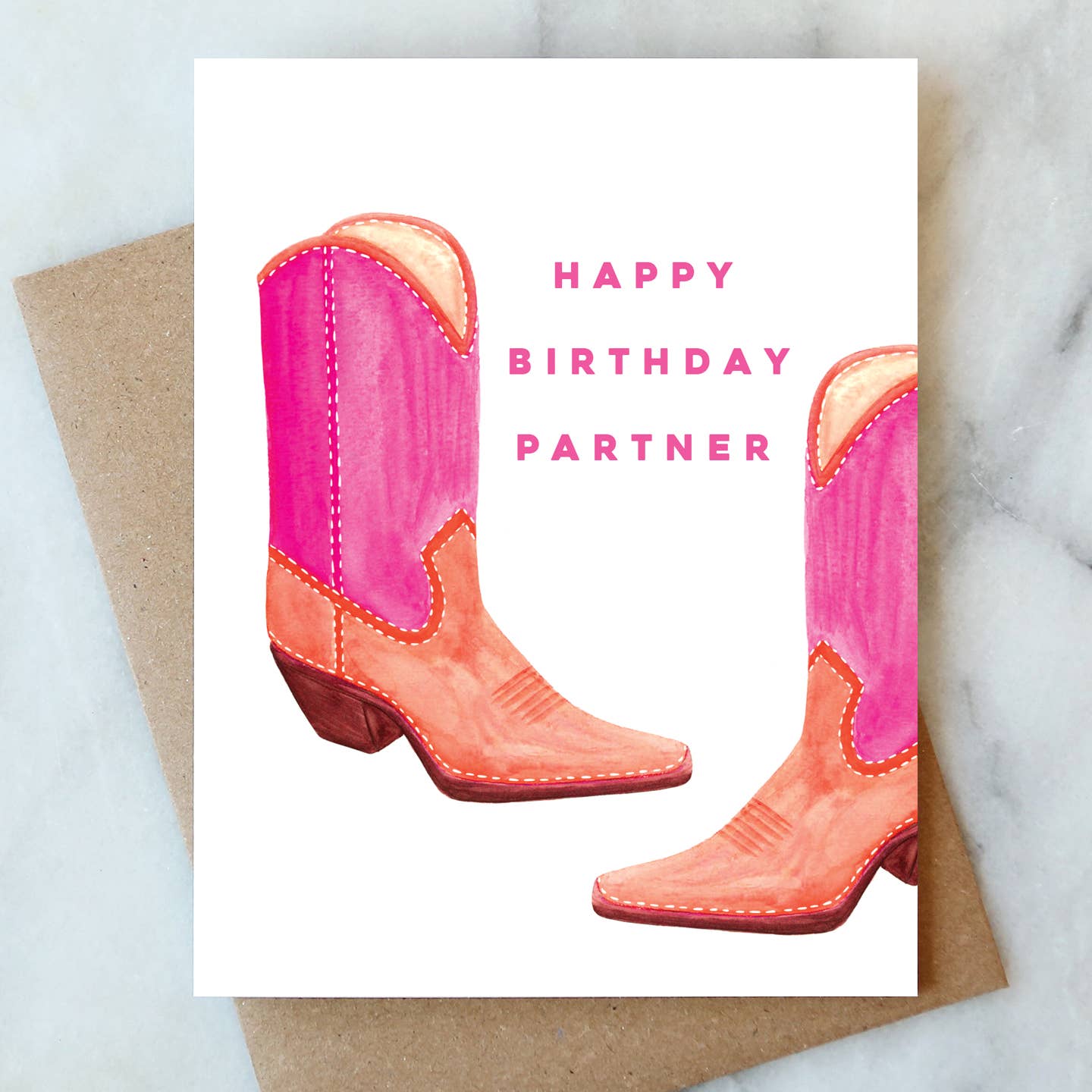 Happy Birthday Partner Greeting Card - by Carlyle Avenue