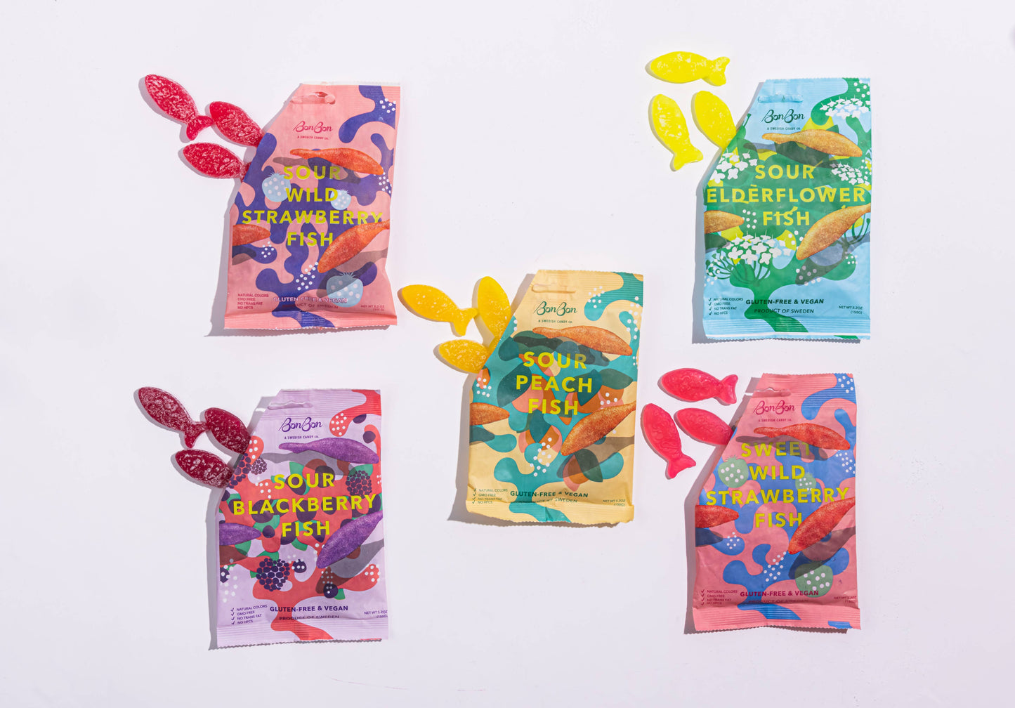 Sour Peach Fish - Swedish Candy 5.2oz (150g) - by Carlyle Avenue