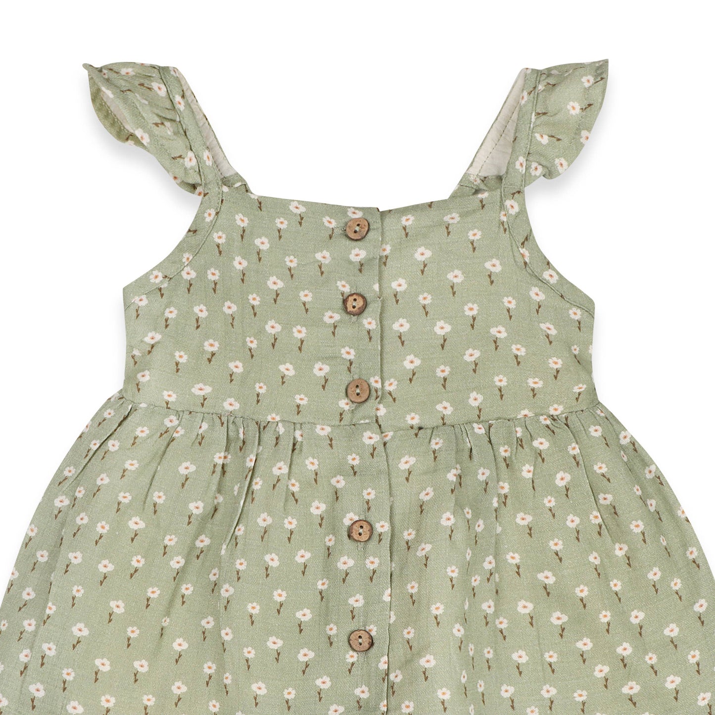 Sage Floral Baby Dress + Bloomer (Organic Muslin) - Kids Clothing by Carlyle Avenue