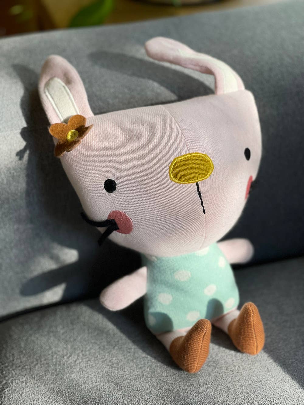 Sam Bunny Organic Cotton Stuffed Animal Baby Kid Toy - by Carlyle Avenue