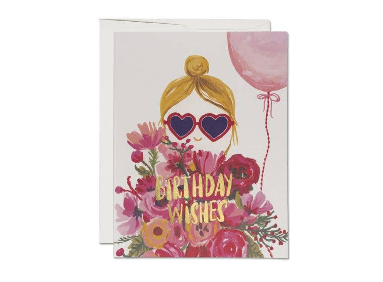 Heart Shaped Glasses birthday greeting card - Greeting Cards by Carlyle Avenue