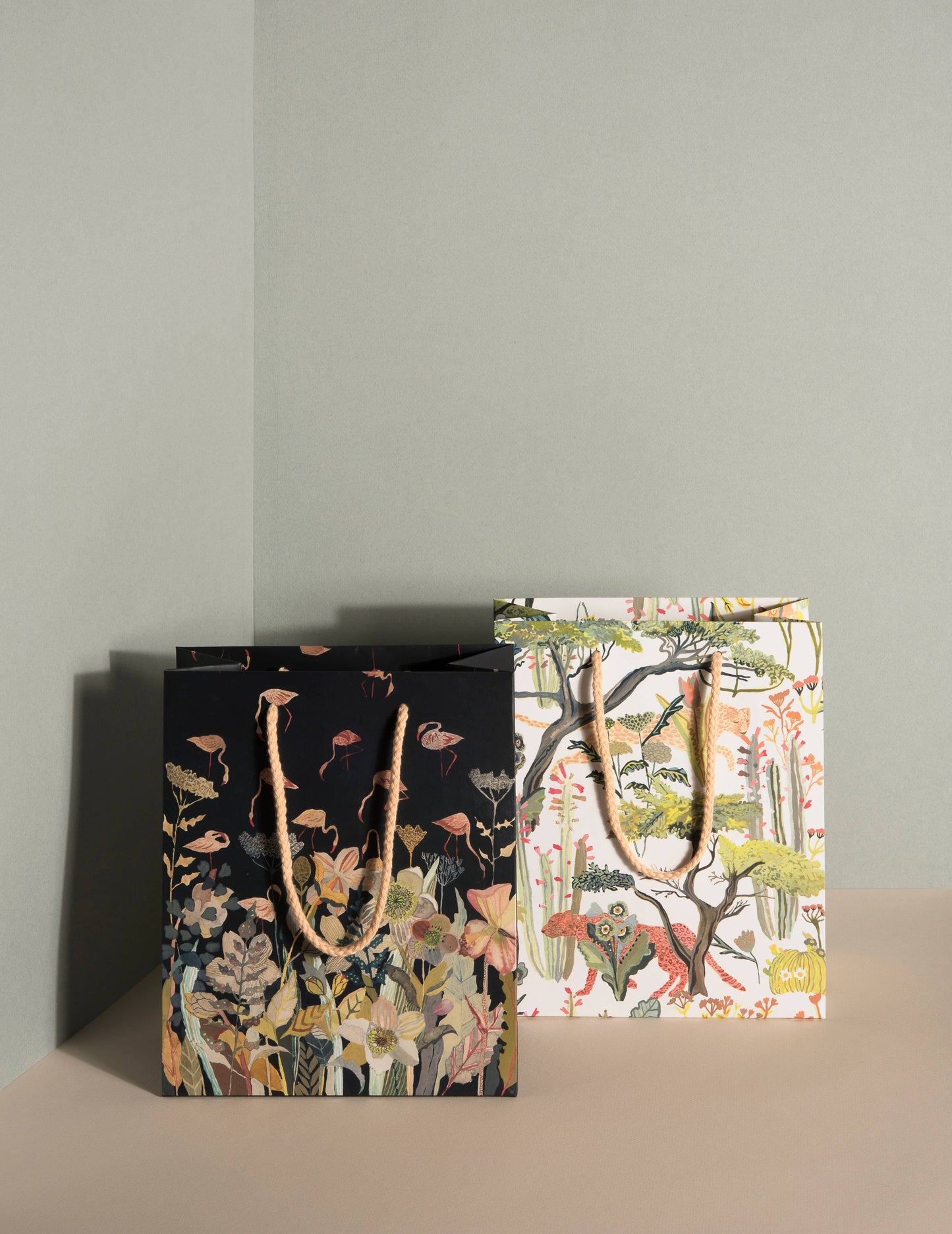 Floral Flamingo gift bag - by Carlyle Avenue