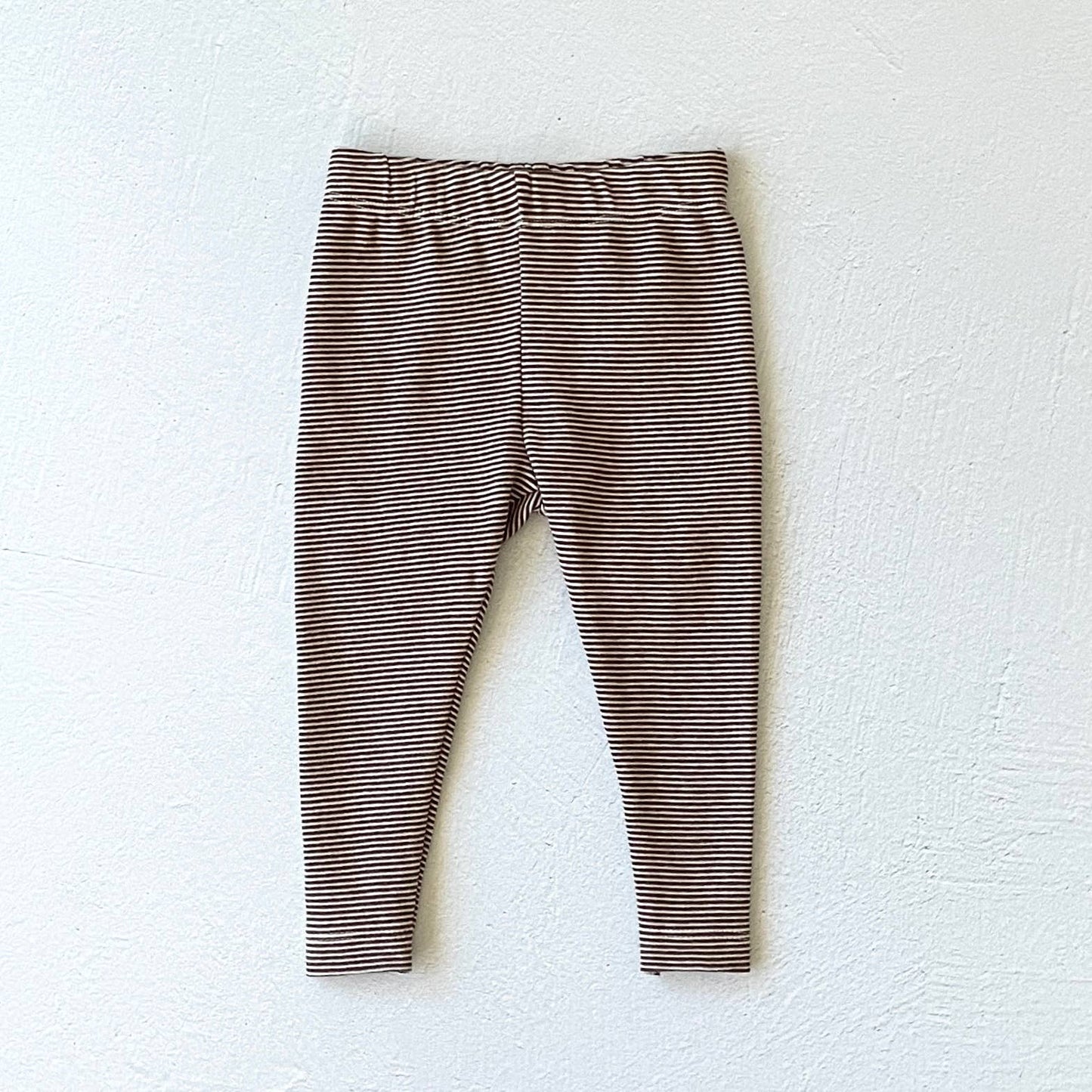 Stripe Rib / Solid Knit Baby Legging Pants (Organic Cotton) - by Carlyle Avenue
