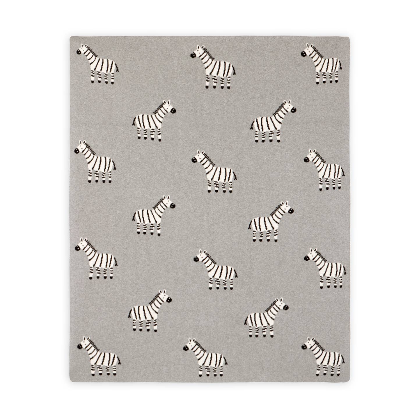 Zebra - Organic Cotton Jacquard Knit Baby Blanket