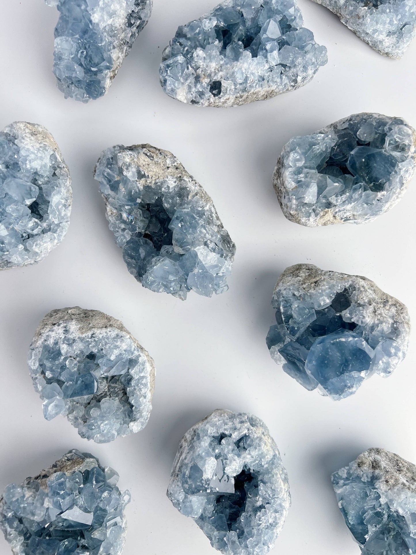 Blue Celestite Crystal Geodes - Small - by Carlyle Avenue