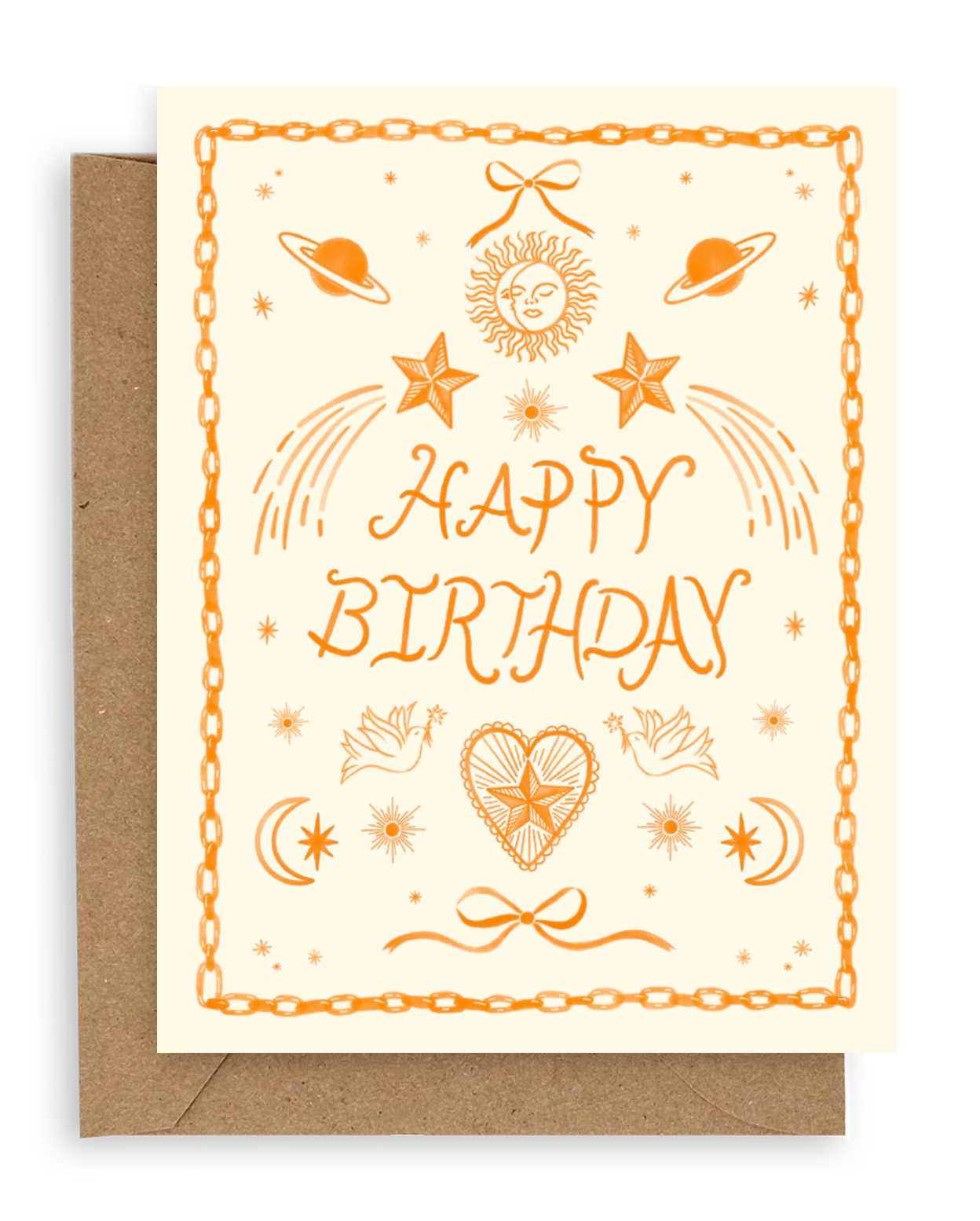 Apricot Icons Birthday Card - Greeting Cards by Carlyle Avenue