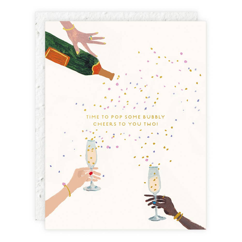 Pop Some Bubbly - Wedding + Engagement Card - by Carlyle Avenue