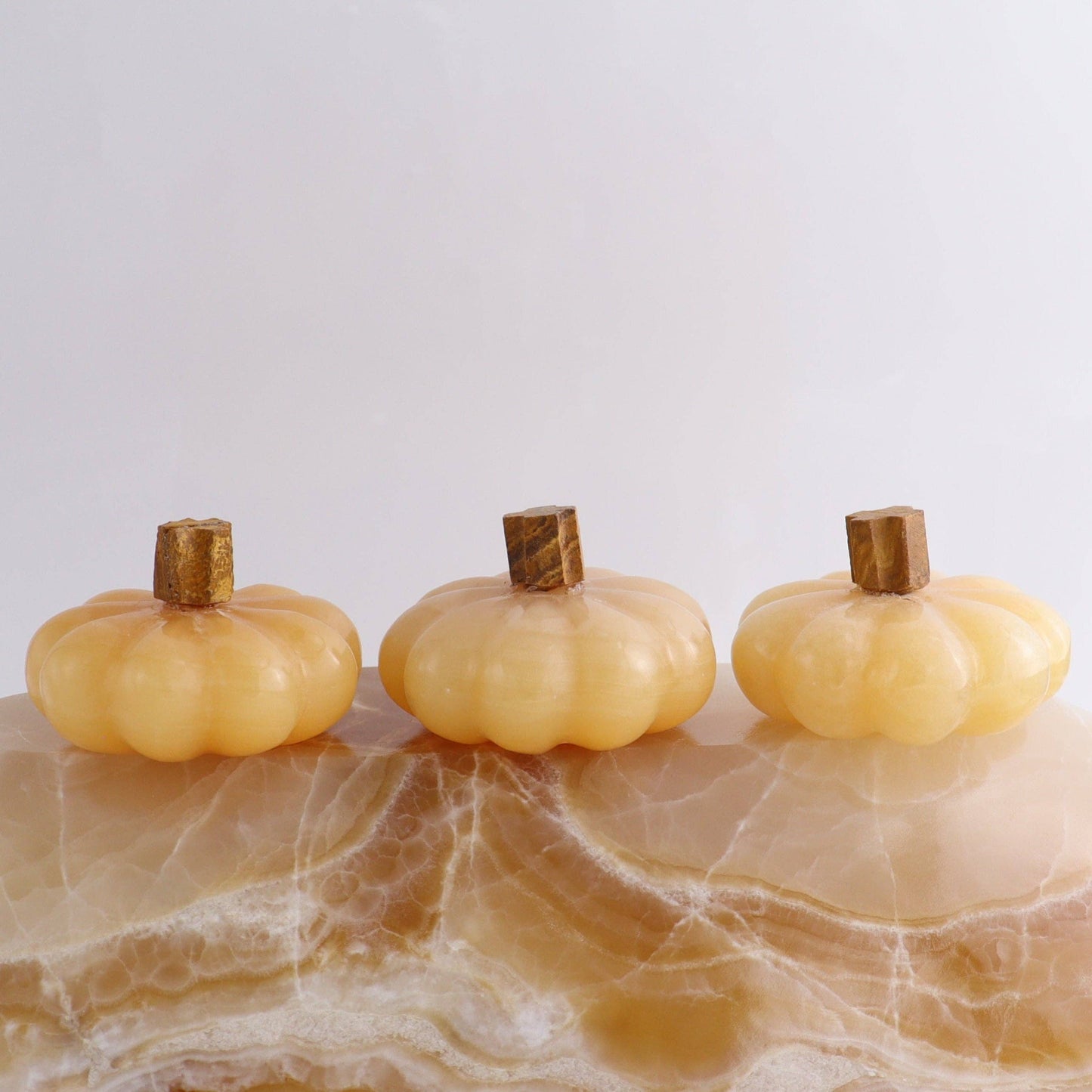 One Flat Orange Onyx Pumpkin