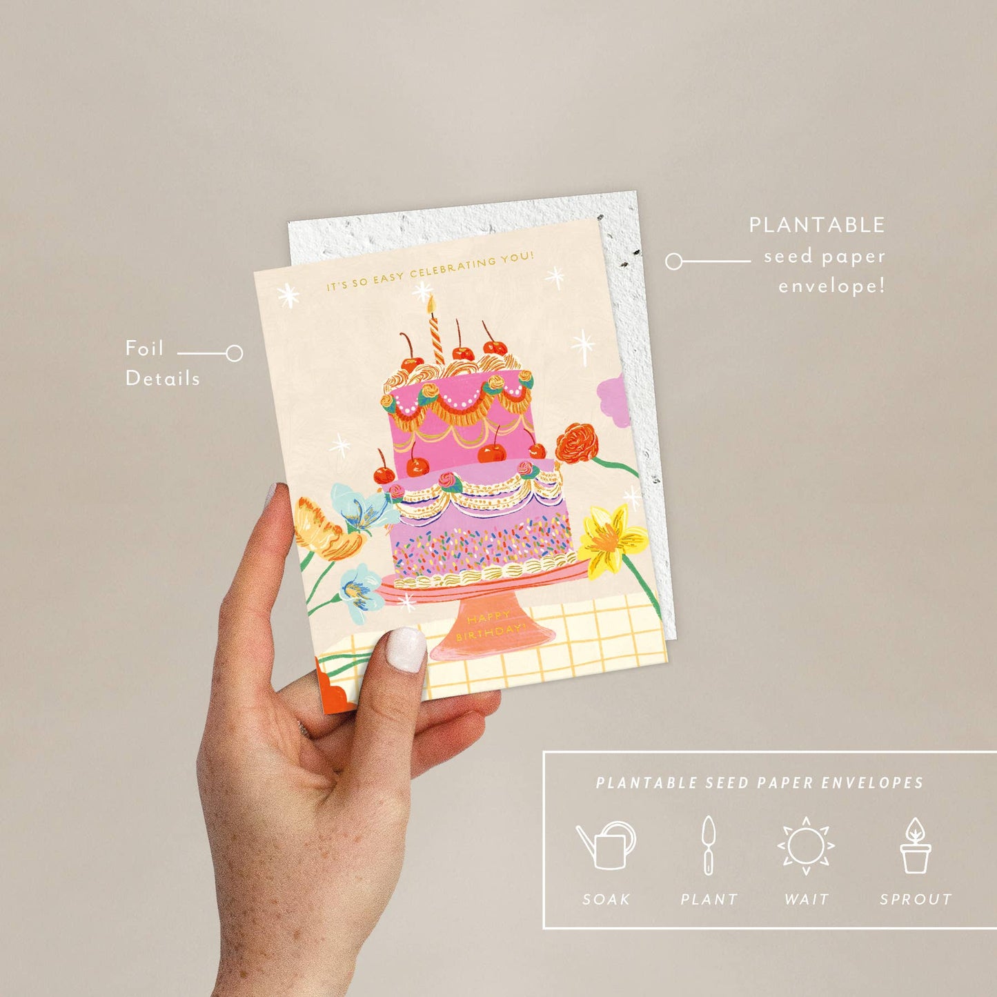 Cherry Cake - Birthday Card - by Carlyle Avenue