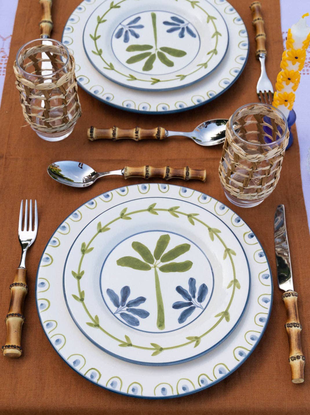 Bananeira Hand-Painted Dessert Plate - by Carlyle Avenue