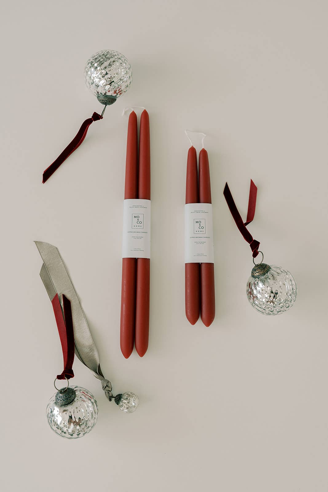 10" & 14" - 100% Beeswax Dipped Candles | Berry Red - by Carlyle Avenue