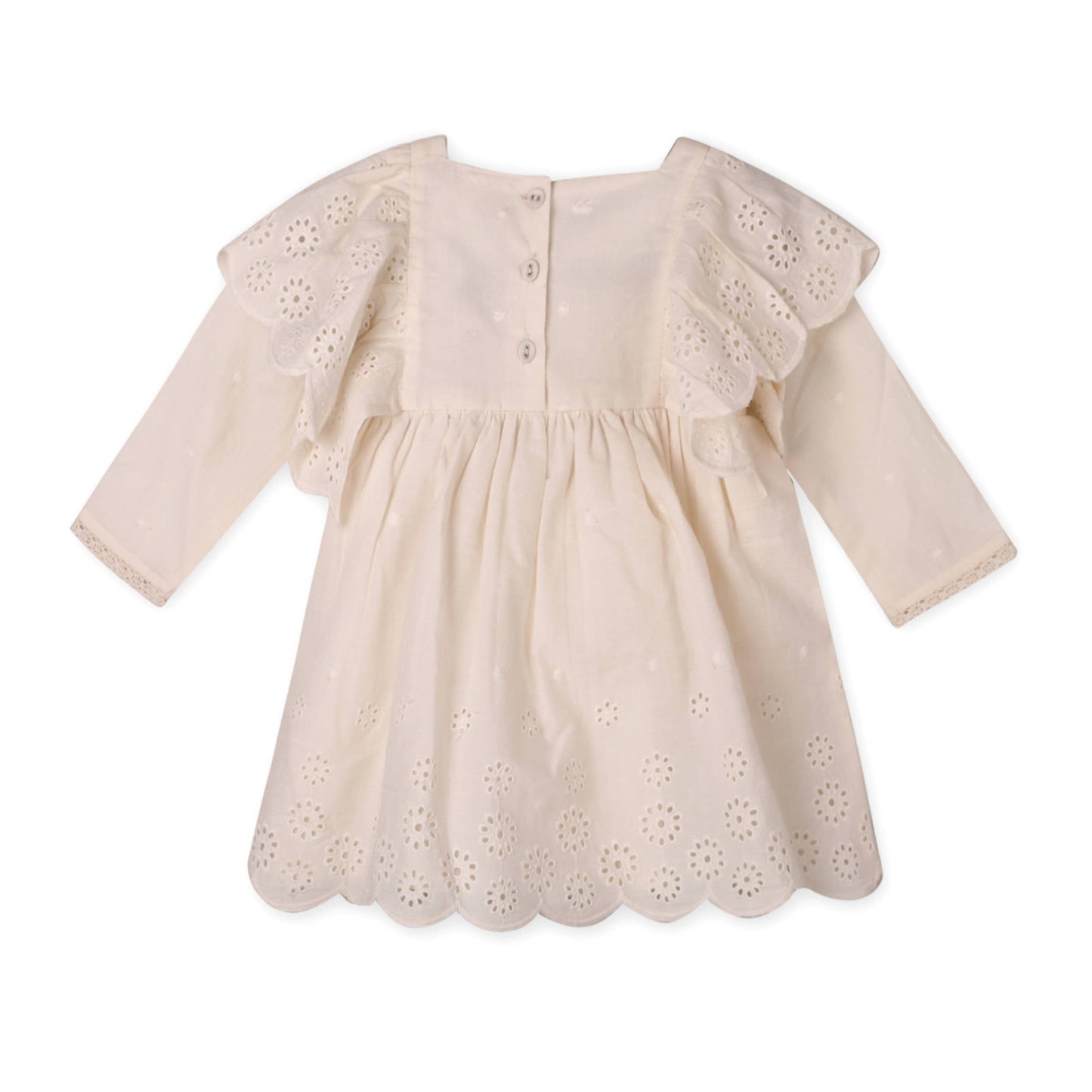 Schiffli Lace Collar Baby Girl Dress & Bloomer (Organic) - by Carlyle Avenue