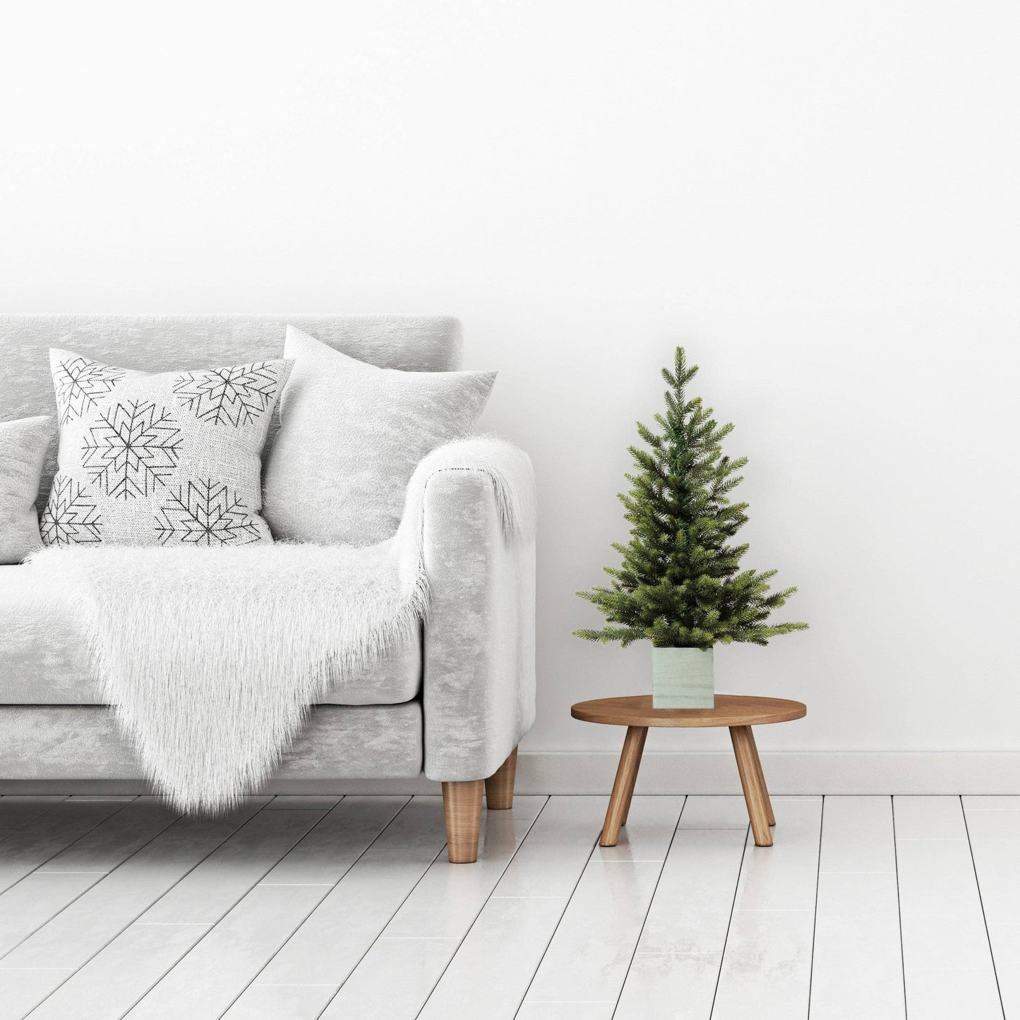 30 Inch Unlit Fraser Fir Potted Tree in Wooden Pot - Christmas Trees by Carlyle Avenue