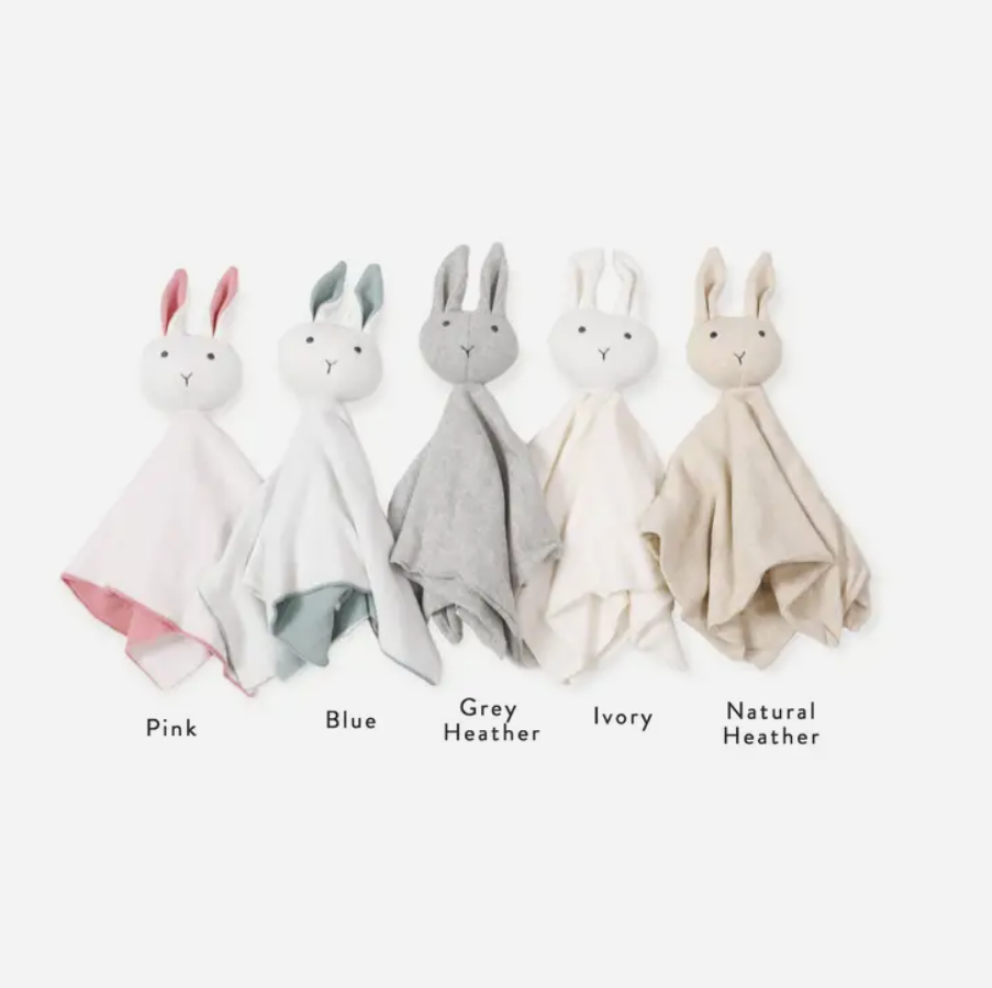 Bunny Mommy & Me Baby Knit Blanket & Lovey Gift SET -  by Carlyle Avenue