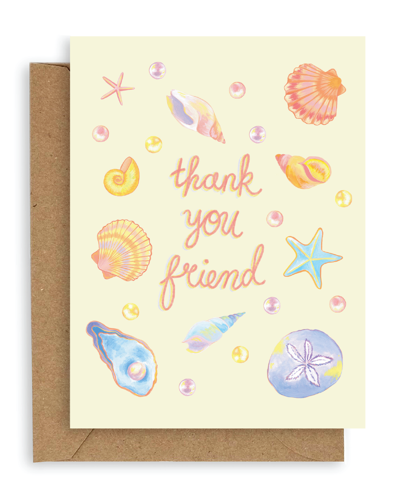 Shells Thank You Card - Greeting Cards by Carlyle Avenue