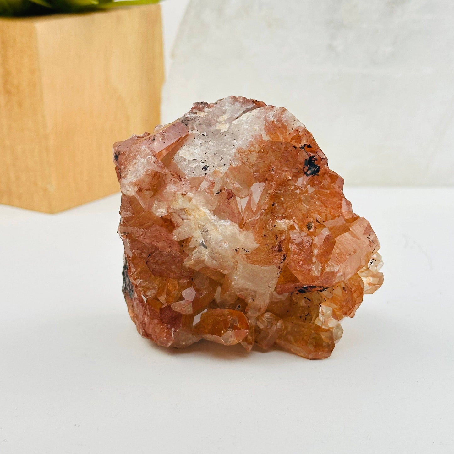 Tangerine Crystal Quartz Clusters