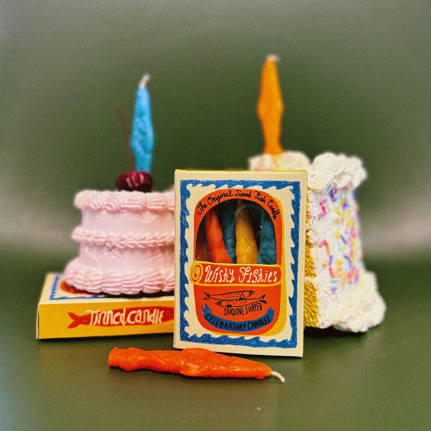 Wishy Fishies - Sardine Celebratory Candles - by Carlyle Avenue