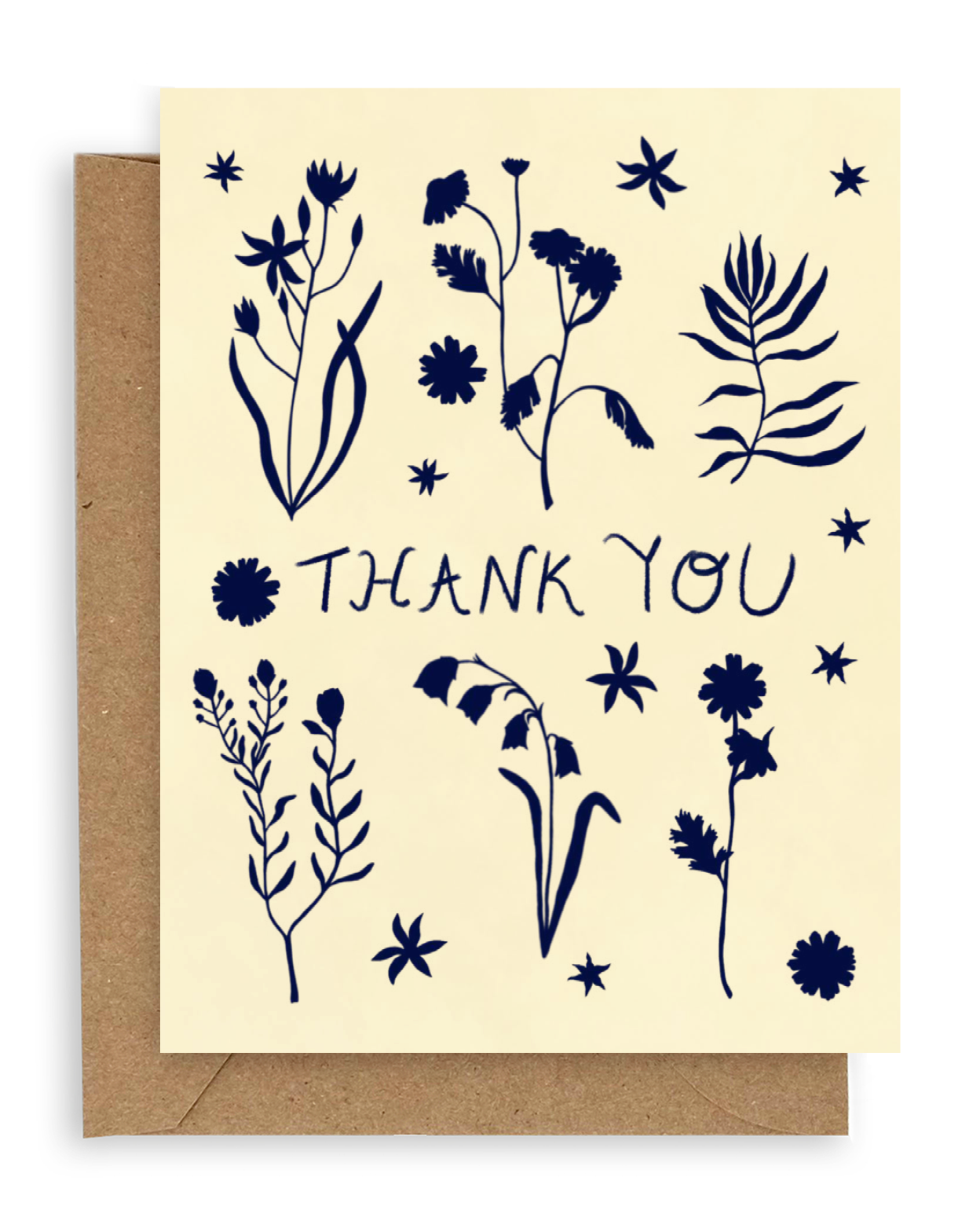 Indigo Flora Thank You Card Boxed Set - Greeting Cards by Carlyle Avenue
