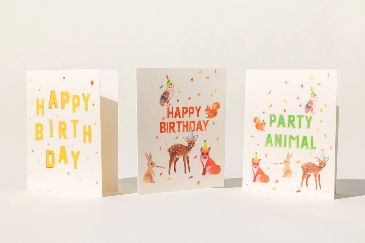 Rainbow Stars Birthday Card - Greeting Cards by Carlyle Avenue