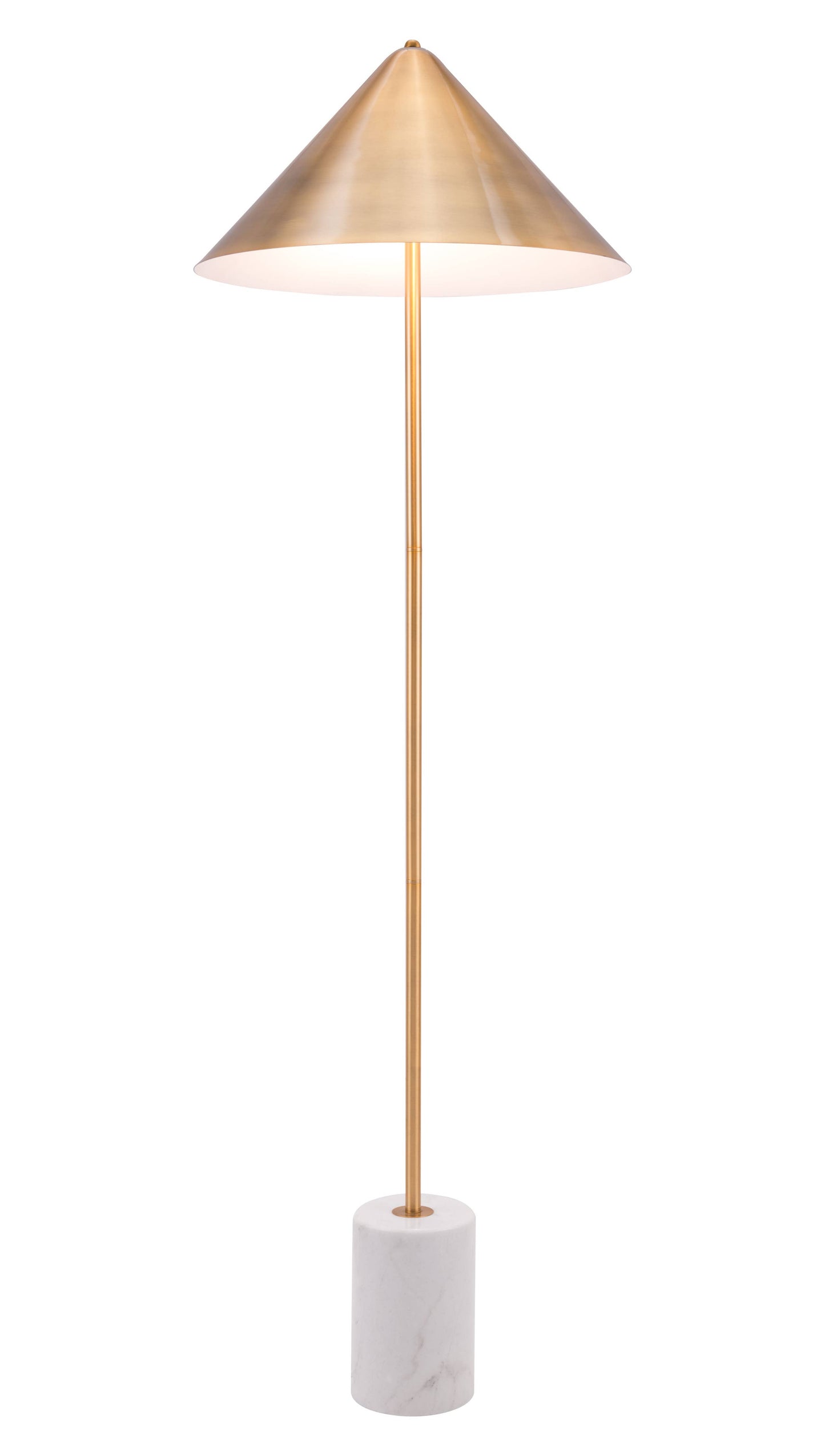 Bianca Floor Lamp Brass & White - by Carlyle Avenue