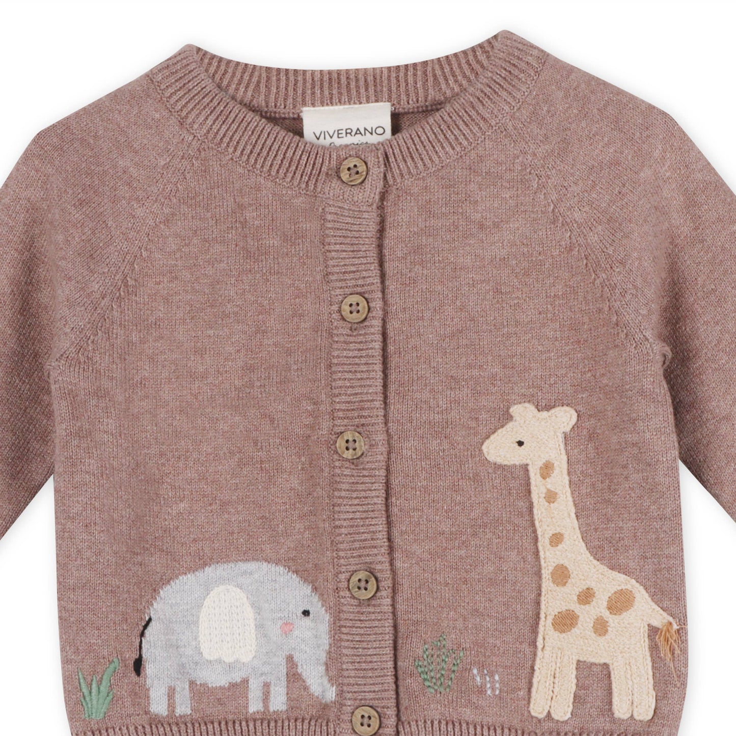 Giraffe Elephant Baby Cardigan Sweater (Organic) - by Carlyle Avenue
