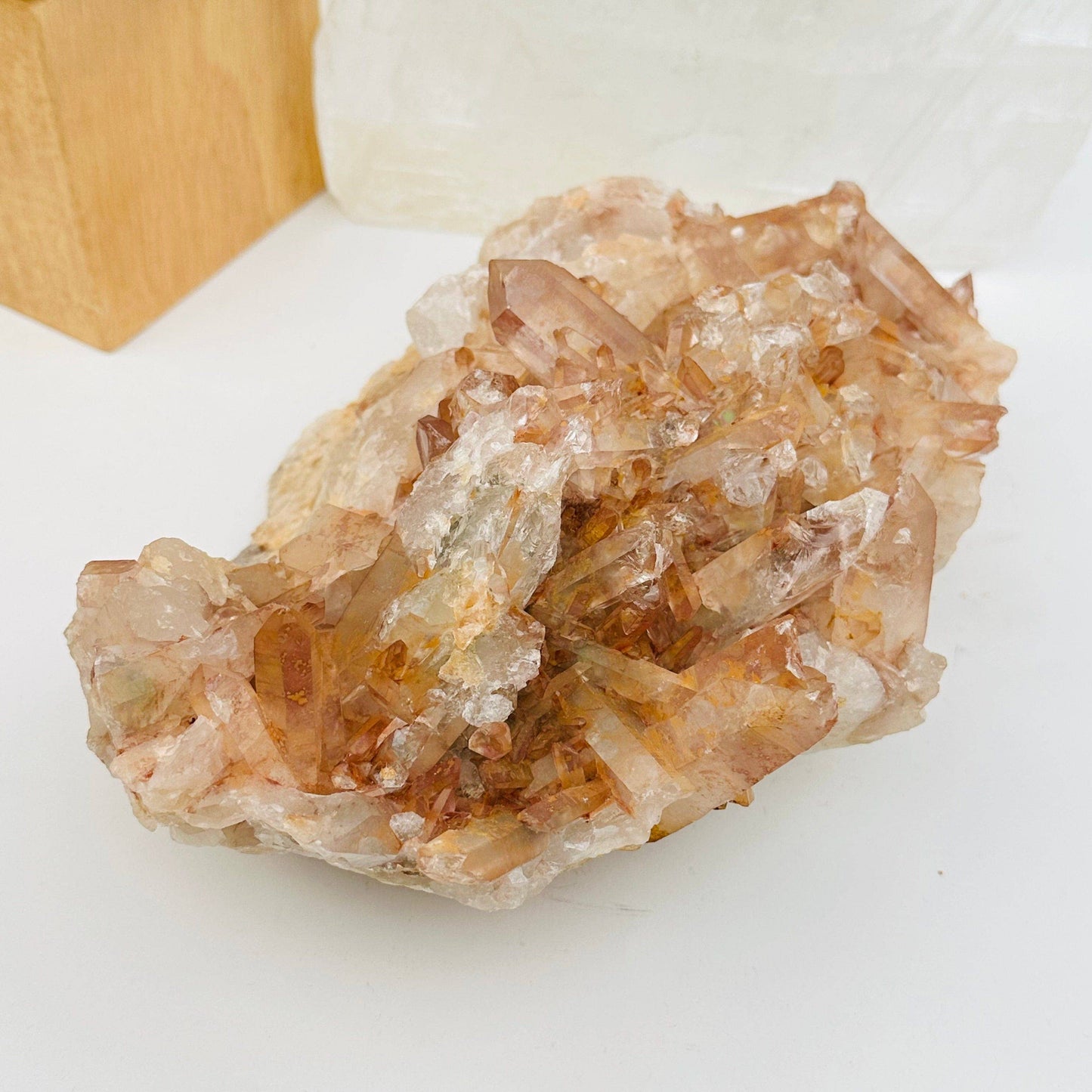 Tangerine Crystal Quartz Clusters