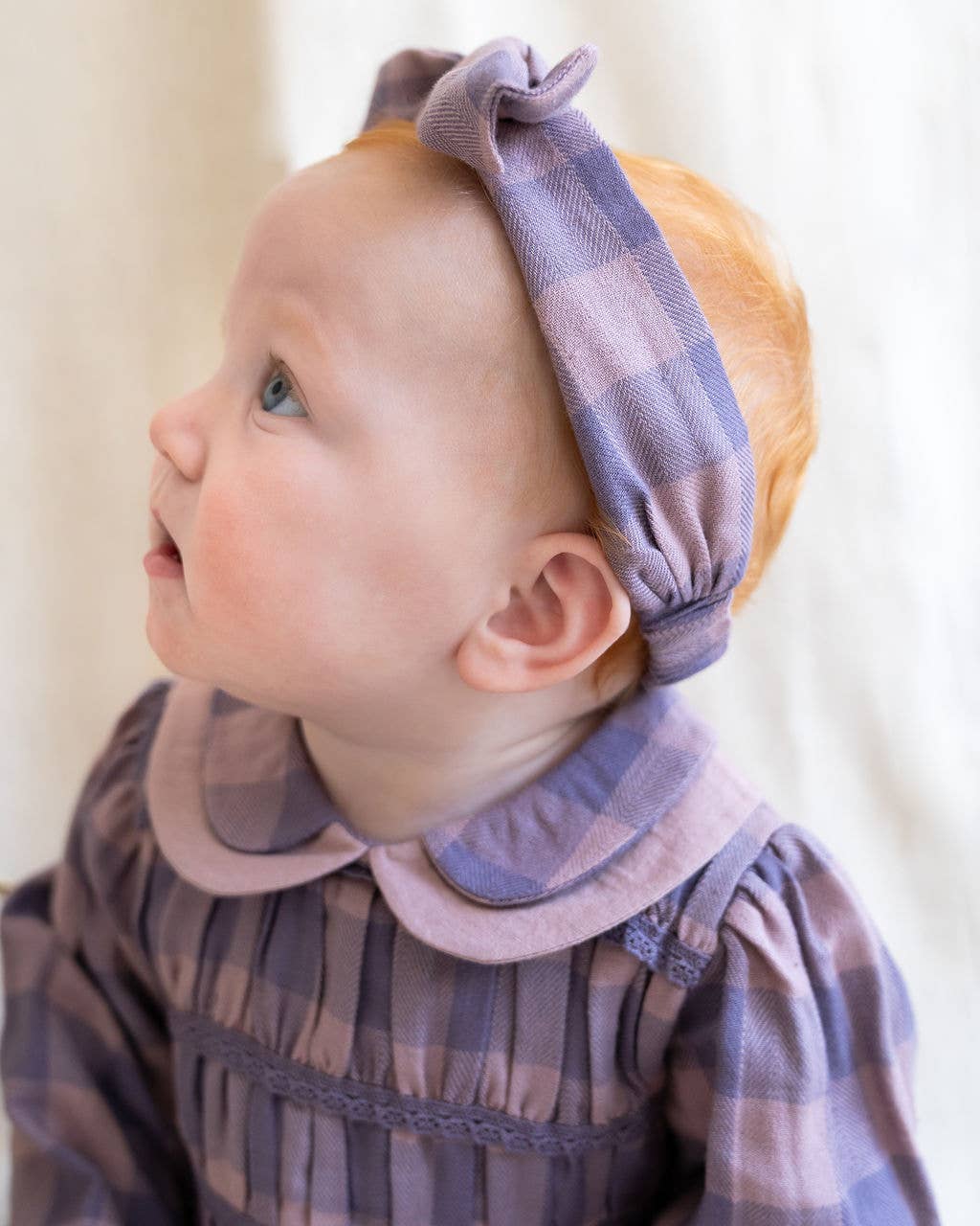 Smocked Peter Pan Gingham Baby Romper (Organic) - by Carlyle Avenue