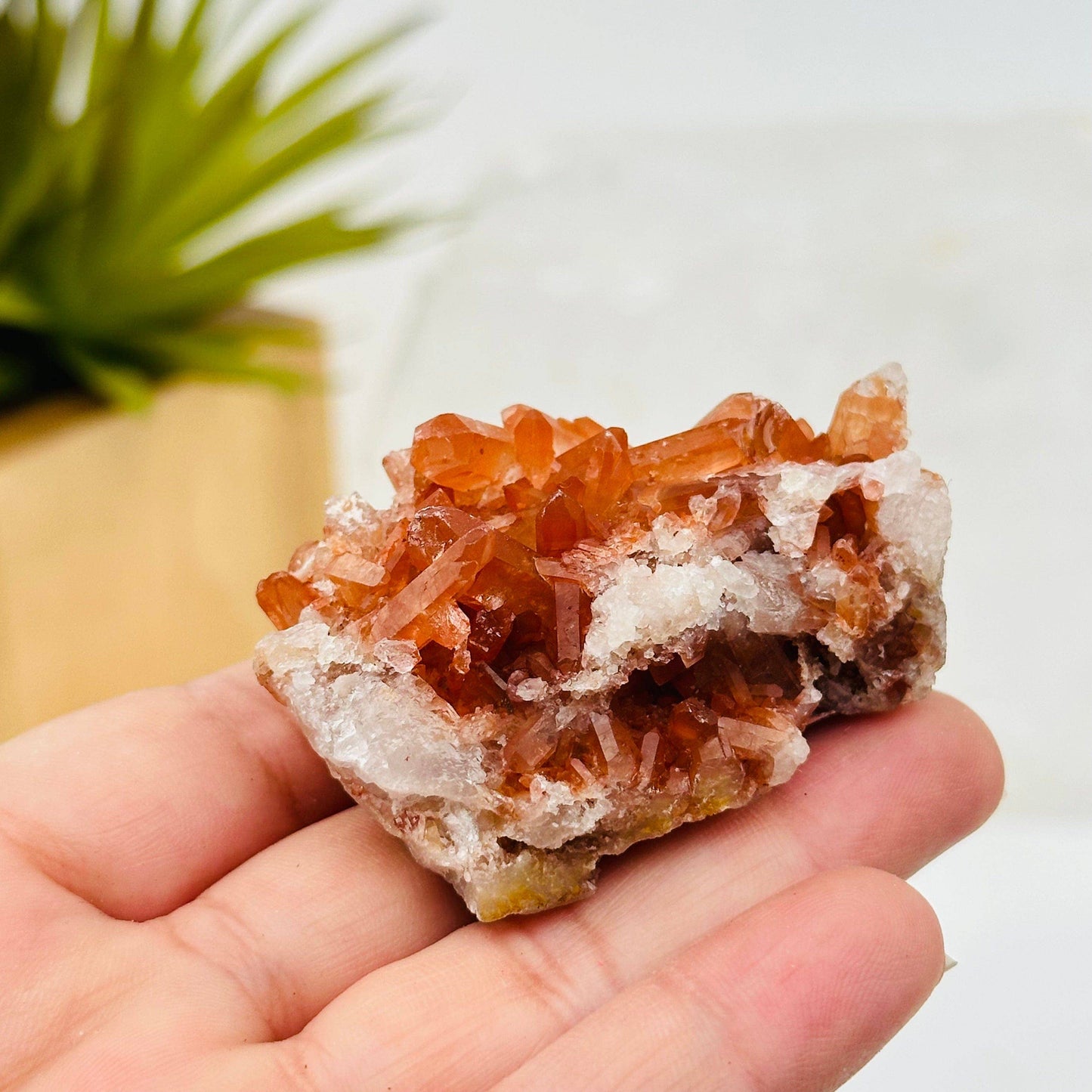 Tangerine Crystal Quartz Clusters