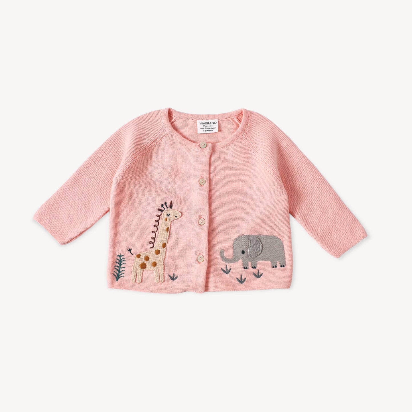 Animal Safari Embroidered Baby Cardigan Sweater (Organic) - by Carlyle Avenue