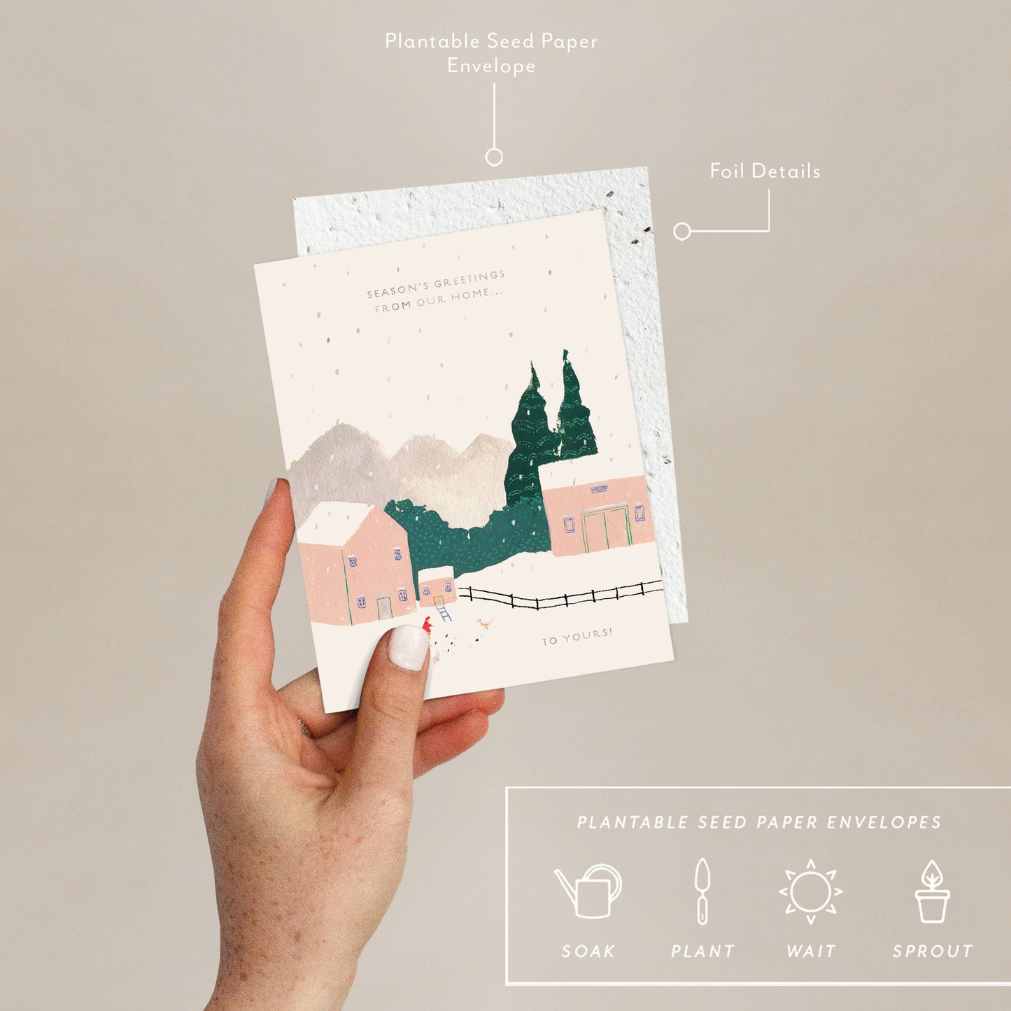 Snow Chickens - Holiday Card - by Carlyle Avenue