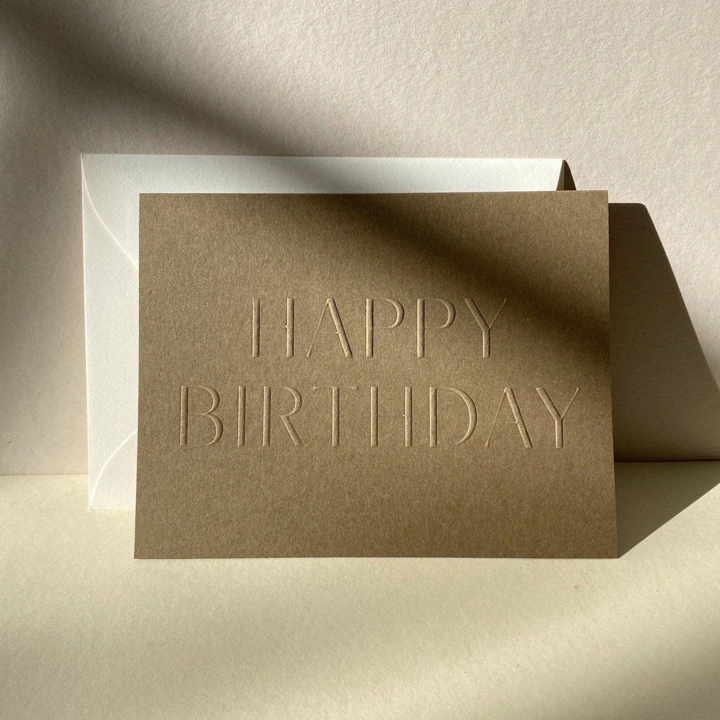 Happy Birthday No. 10: Sand / Single Card - by Carlyle Avenue