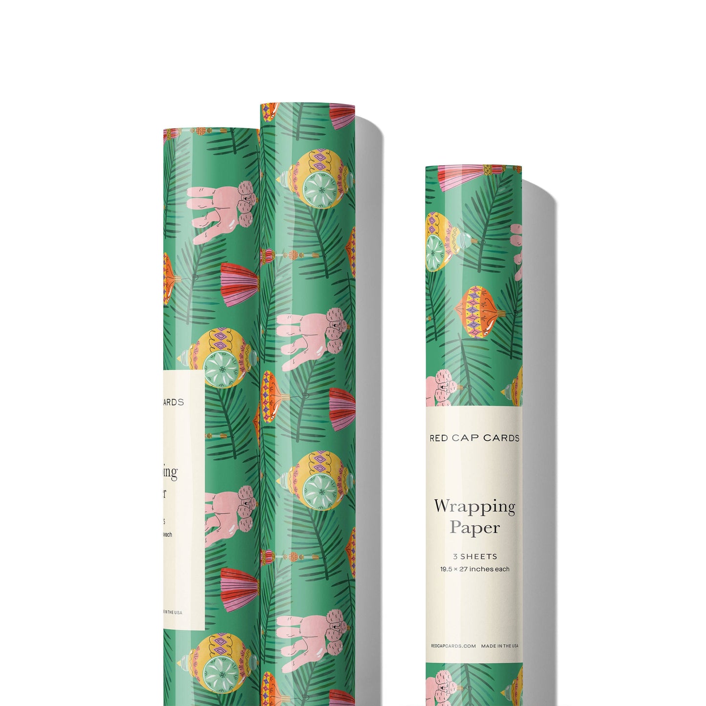 Christmas Poodle holiday wrapping paper