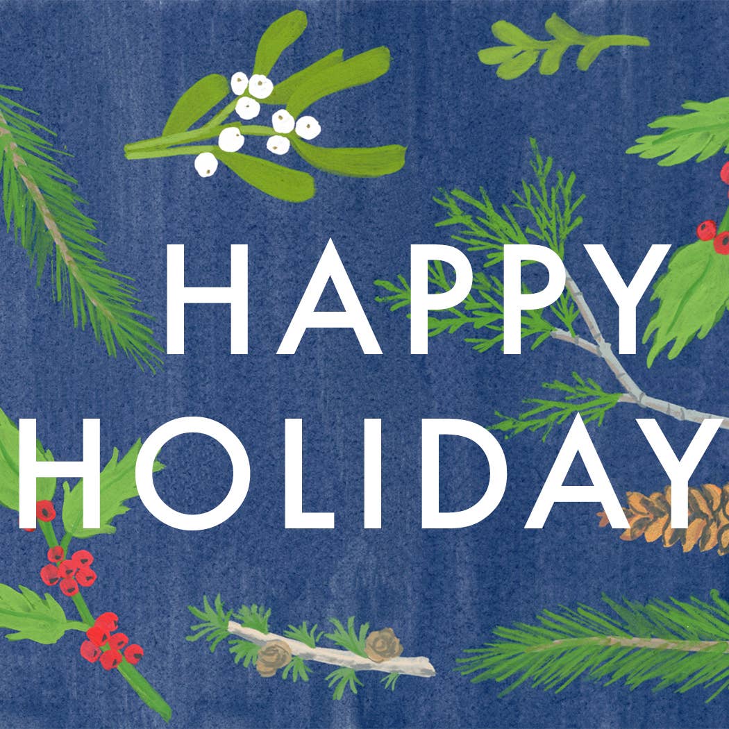 6 Pack- Happy Holiday Sprigs - by Carlyle Avenue