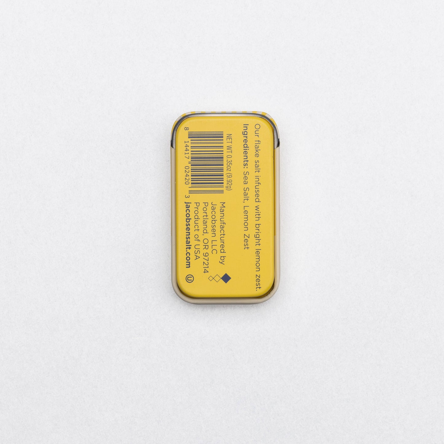 Infused Lemon Zest Sea Salt Slide Tin - by Carlyle Avenue