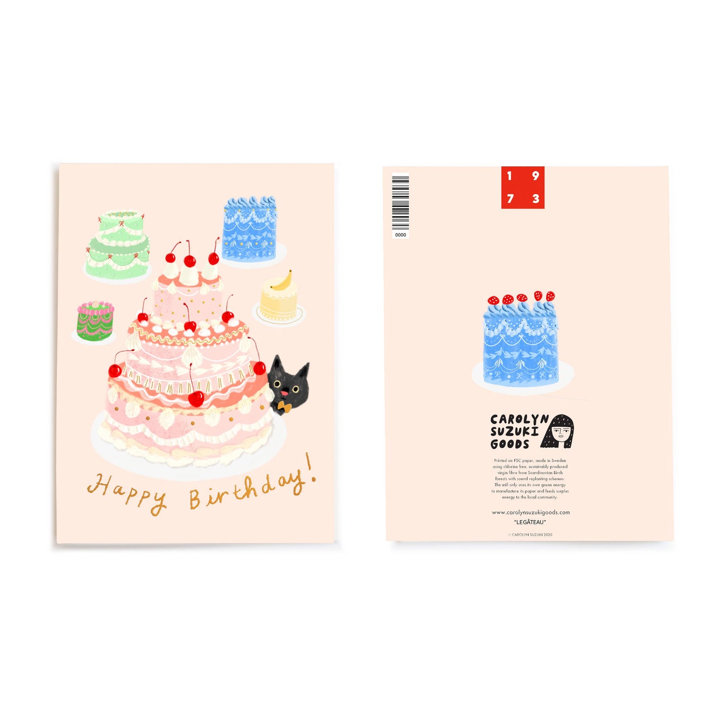 LE GATEAU - Birthday Card - Greeting Cards by Carlyle Avenue