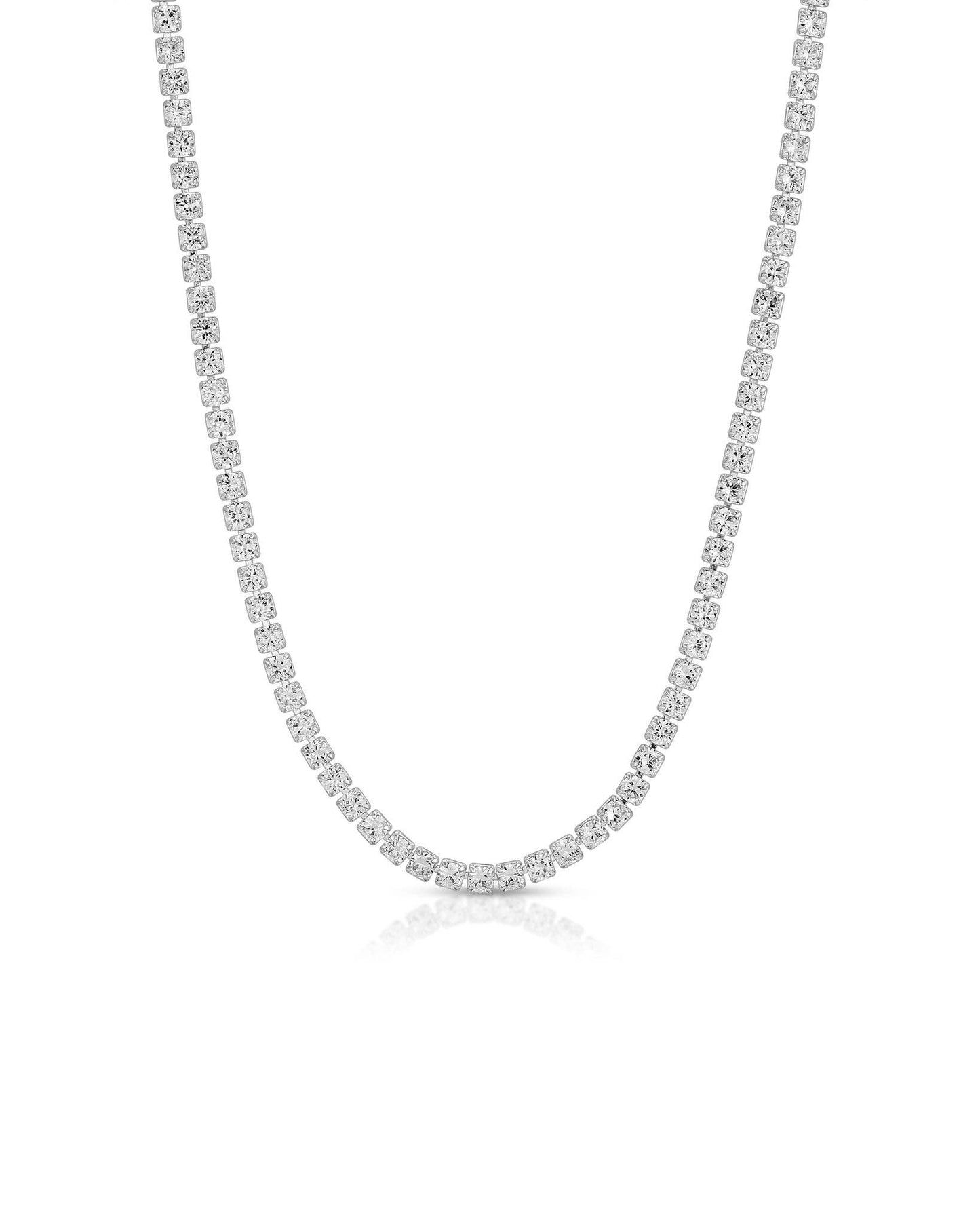 90's Baby Tennis Necklace WG - by Carlyle Avenue