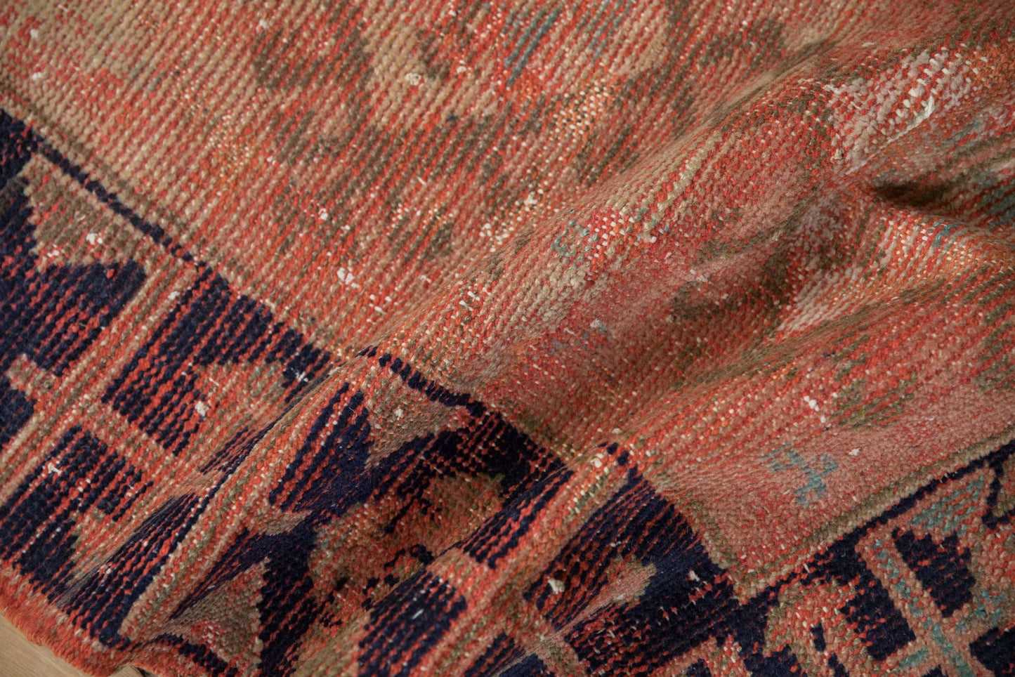 Small Vintage Distressed Oushak Square Rug - Rug by Carlyle Avenue