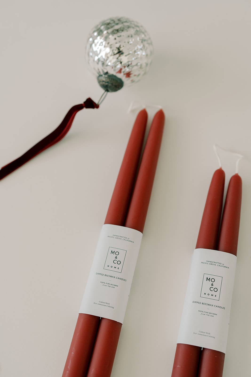 10" & 14" - 100% Beeswax Dipped Candles | Berry Red - by Carlyle Avenue