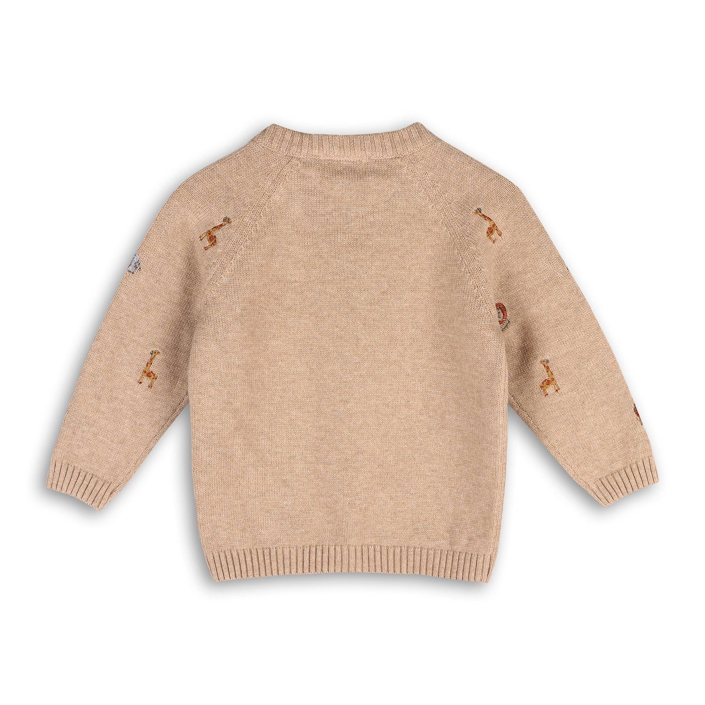 Mini Safari Animal Embroidered Raglan Baby Pullover(Organic) - by Carlyle Avenue
