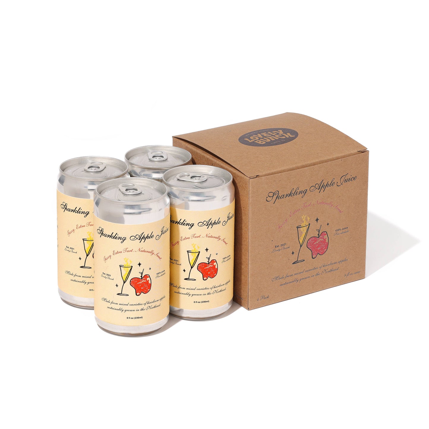 Sparkling Apple Juice 4pack -  by Carlyle Avenue