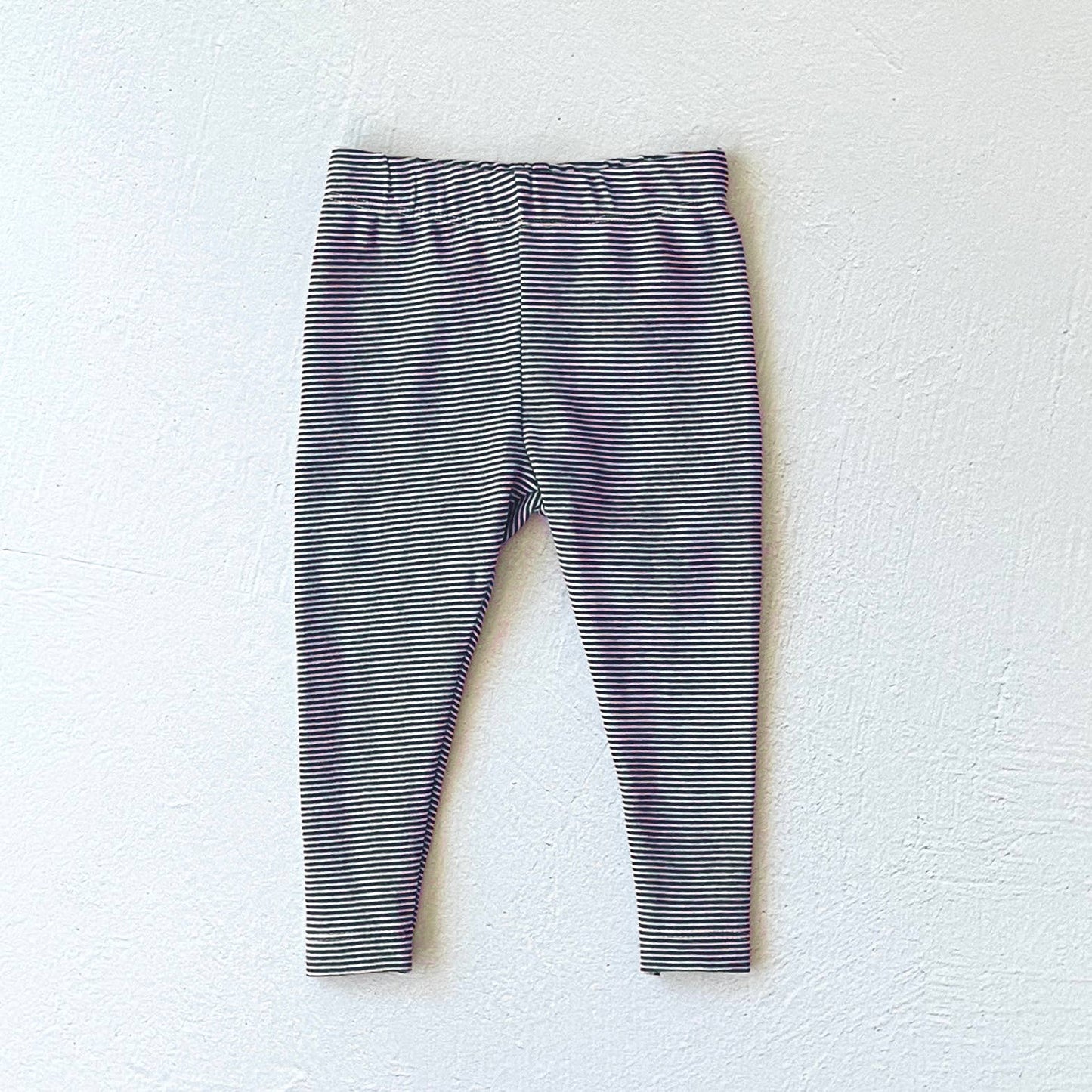 Stripe Rib / Solid Knit Baby Legging Pants (Organic Cotton) - by Carlyle Avenue