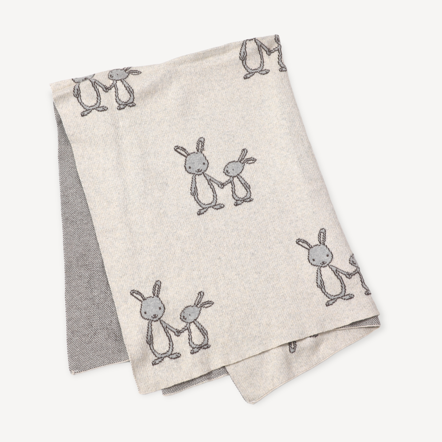 Bunny Mommy & Me Baby Knit Blanket & Lovey Gift SET -  by Carlyle Avenue